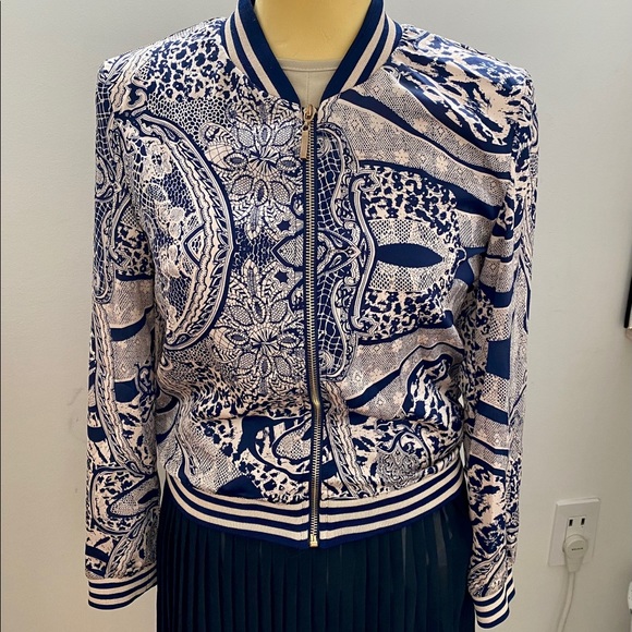 Women’s Lightweight printed satin bomber jacket - Picture 2 of 8